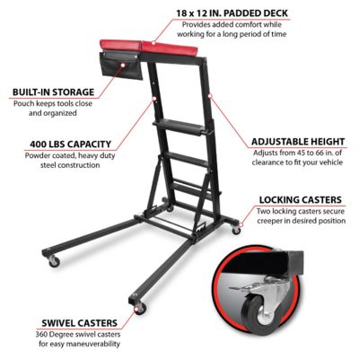WLMW85038 image(1) - Wilmar Corp. / Performance Tool High Top Adjustable Creeper