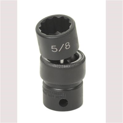 GRE1120U image(0) - Grey Pneumatic 3/8" Drive x 5/8"  Standard Universal- 12 Point Socket - Black