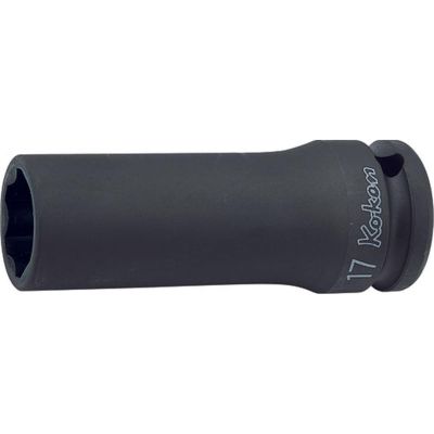 KKN14310M-15 image(0) - Ko-ken USA 14310M-15 1/2 Sq. Dr. Socket 15mm Surface Drive Length 80mm