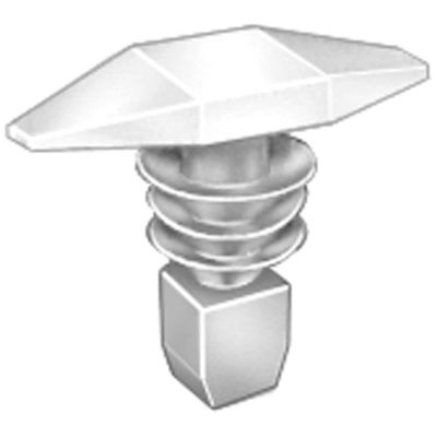 AVC14328 image(0) - AUVECO 14328 Double Head Weatherstrip Retainer, (7 x 16 mm Dia Bottom) Head, Nylon, White