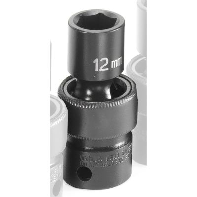 GRE1012UM image(0) - Grey Pneumatic 3/8" Drive x 12mm Standard Universal Socket