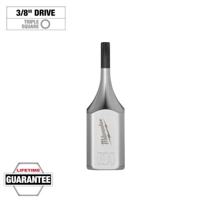 MLW45-34-1138 image(0) - Milwaukee Tool 3/8 Inch Drive 4mm Triple Square Bit Socket