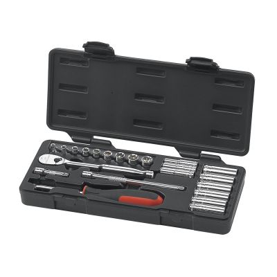 KDT80327 image(1) - GearWrench 22 Piece 1/4 Inch Drive 6 & 12 Point Standard & Deep Metric Mechanics Tool Set
