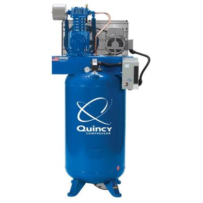 QAC271CS80VCB23 image(0) - Quincy Compressors 7.5 HP 80 Gallon Two-Stage Vertical 230V 1PH PRO Air Compressor - Model 471CS80VCB