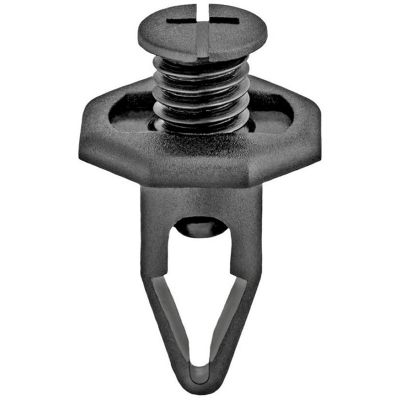 AVCAP17144 image(0) - AUVECO AP17144 Push/Screw-Type with Closed End Retainer, 20 mm Dia Head x 24 mm L Stem x 10 mm Hole, Nylon, Black