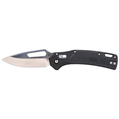 KLEOGK000BKT image(0) - Klein Tools KTO Resurgence Knife, Drop Point Blade, Black Handle