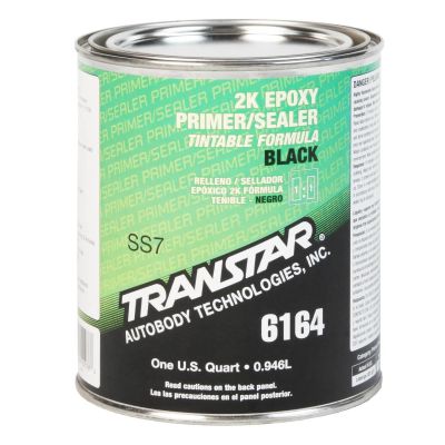 TRP6164 image(0) - Transtar Autobody Products 6164 - 2K Epoxy Primer Sealer/Groundcoat - 1 qt Can - Black - 1:1:10 Mixing - 520 sq-ft/ Gallon at 1 mil Coverage