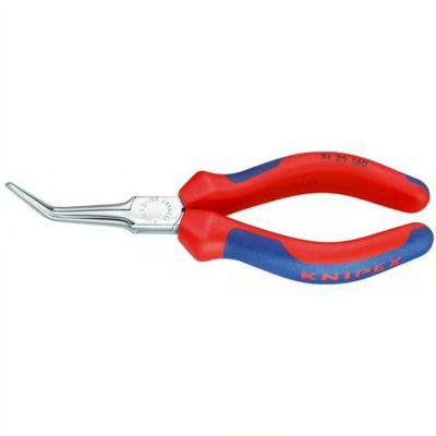 KNP3125160 image(0) - KNIPEX 45 Degree Bent Pliers, Comfort Grip, 6"