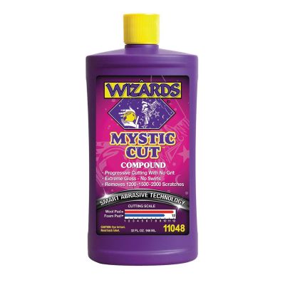 WZP11048 image(0) - Wizards Products MYSTIC CUT 11048 Smart Abrasive Buffing Compound, 32 oz Bottle, Off-White, Liquid