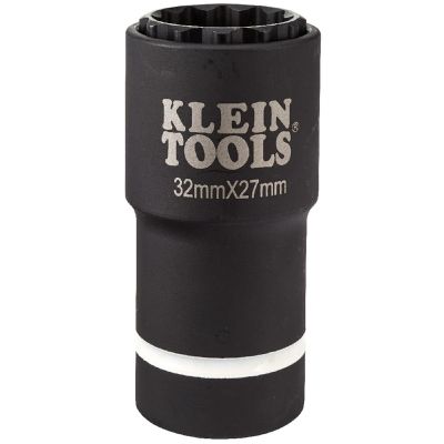 KLE66052E image(0) - Klein Tools 2-in-1 Metric Impact Socket, 12-Point, 24 x 19 mm