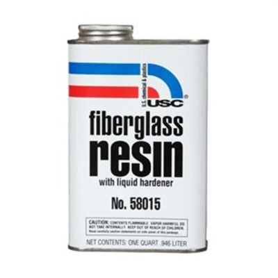 USC58015 image(0) - US Chemical 58015 Fiberglass Resin, 1 qt, Amber, Liquid