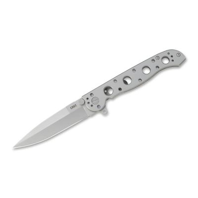 CRKM16-03SS image(0) - CRKT (Columbia River Knife) M16-03SS 12C27 Bead Blast Plain Blade Folding Knife with Frame Lock Stainless Steel Handle - Silver
