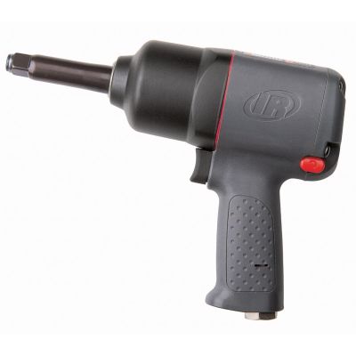 IRT2130-2 image(1) - Ingersoll Rand 1/2 Inch Air Impact Wrench, 2 Inch Ext Anvil, Heavy Duty, 650 ft-lb Torque, Friction Ring Retainer, Pistol Grip