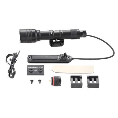 STL88059 image(0) - Streamlight ProTac Rail Mount 2 Long Gun Light - Includes remote switch, tail switch, remote retaining clips, M-LOK mount, mounting hardware, and 2 CR123A lithium batteries - Black