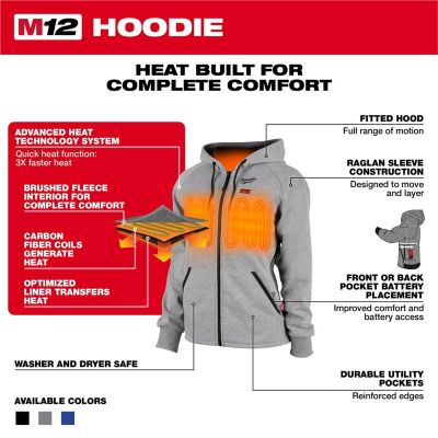 MLW336R-21S image(1) - Milwaukee Tool M12 Women's Heated Hoodie
