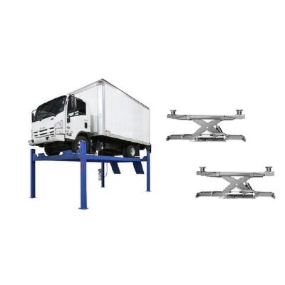 ATEAP-PVL14-COMBO image(0) - Atlas Equipment Platinum PVL14 4-Post Lift + RJ7 Rolling Jacks ALI Certified Combo (WILL CALL)