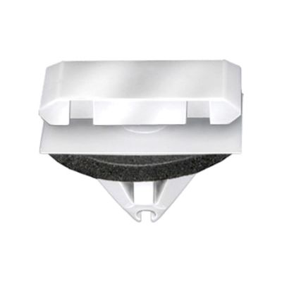 AVC21242 image(0) - AUVECO 21242 Rocker Panel Molding Clip, (12 x 20 mm Top and Bottom) Head x 11 mm L Stem x 9 mm Hole, Nylon, White