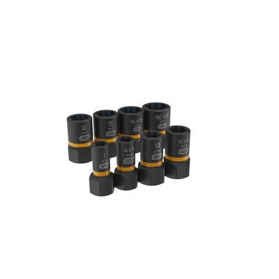 KDT84782 image(1) - GearWrench 8 Piece 1/4 Inch & 3/8 Inch Drive Bolt Biter Impact Extraction Socket Set