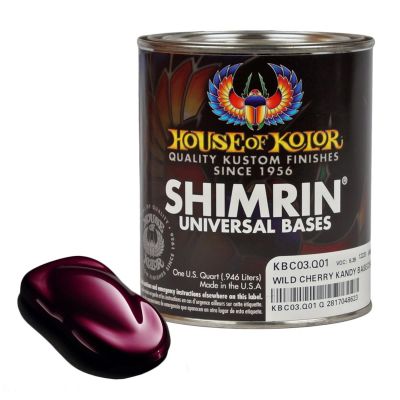 HOKKBC03-Q01 image(0) - House Of Kolor SHIMRIN KBC03-Q01 Kandy Series Universal Basecoat, 1 qt Can, Wild Cherry