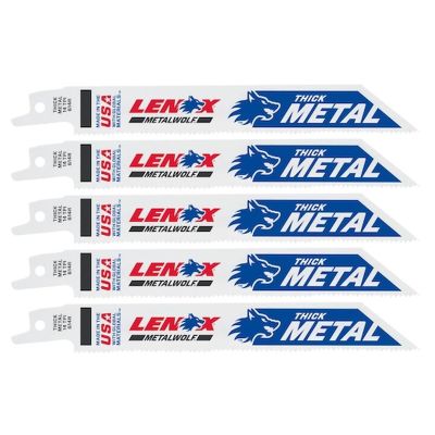 LEX20564614R image(0) - Lenox Tools 6 Inch 14 TPI Bi-Metal Reciprocating Saw Blades - 5 Pack