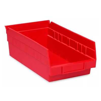 ULIS-13397R image(0) - Uline Plastic Shelf Bins - 7 x 12 x 4", Red