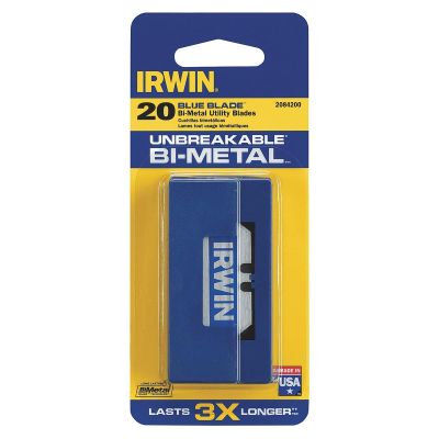 IRW2084200 image(0) - Irwin Industrial BI-METAL RAZOR BLADES "BLUE BLADE" 20PK