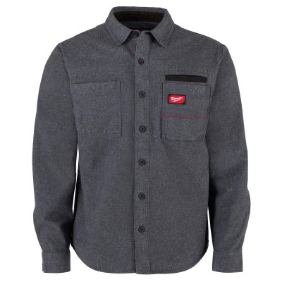 MLWM552G-M image(0) - Milwaukee Tool GRIDIRON FLANNEL - SOLID GRAY MEDIUM