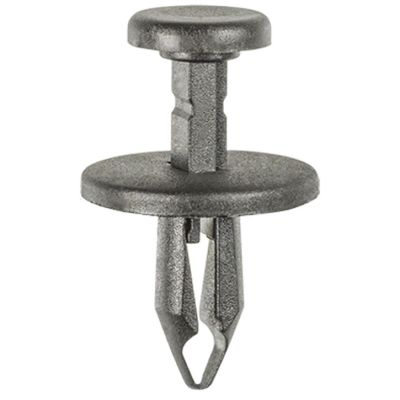 AVCAP20458 image(0) - AUVECO AP20458 Push-Type with Closed End Side Shield Retainer, 20 mm Dia Head x 17 mm L Stem x 7 mm Hole, Black