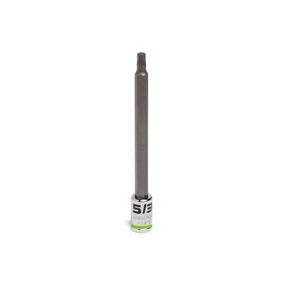 GETHAS16L image(0) - Grip Edge Tools 5/32" 1/4" Dr Long RPT Hex bit socket