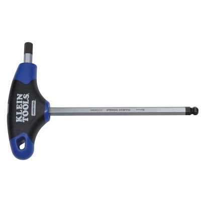 KLEJTH6M4BE image(0) - Klein Tools 4 mm Ball-End Hex Key, Journeyman&trade; T-Handle, 6-Inch