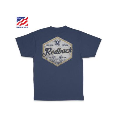 RDBTS2XXXL image(0) - Redback Piston Hex Tee Bohemian Blue XXX-Large