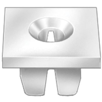 AVC8435 image(0) - AUVECO 8435 Square Head License Plate Nut, 1/4 in Screw x (0.08 in THK x 5/8 in) Head x 0.395 in W x 0.425 in OAL