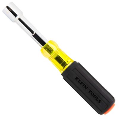 KLE654716MAG image(0) - Klein Tools Color-Coded Magnetic Hollow-Shaft Heavy-Duty Nut Driver, 7/16-Inch