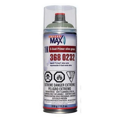 SMX3680232 image(0) - SprayMax 3680232 1K E-Coat Primer, 11.2 oz Aerosol Can, Olive Green, 5.4 sq-ft Coverage