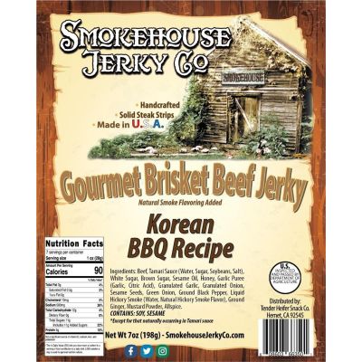 THS663501 image(0) - Tender Heifer Snack Co. Korean BBQ Gourmet Beef Brisket Jerky - 7 Ounce