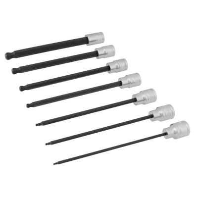 WLMW38751 image(0) - Wilmar Corp. / Performance Tool 7 pc. 3/8" Dr. Metric Hex Bit Socket Set