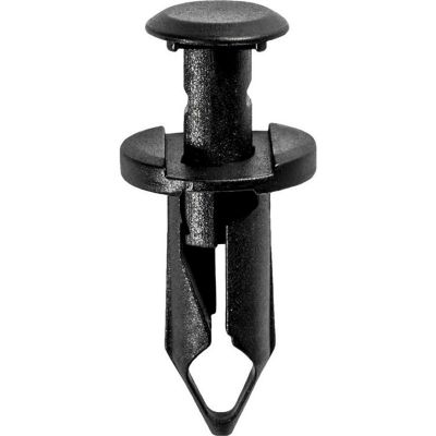 AVCAP17222 image(0) - AUVECO AP17222 Push-Type with Closed End Retainer, 15 mm Dia Head x 20 mm L Stem x 8 mm Hole, Nylon, Black