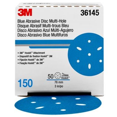MMM36145 image(0) - 3M Hookit Blue Abrasive Disc Multihole 36145 (4PK)
