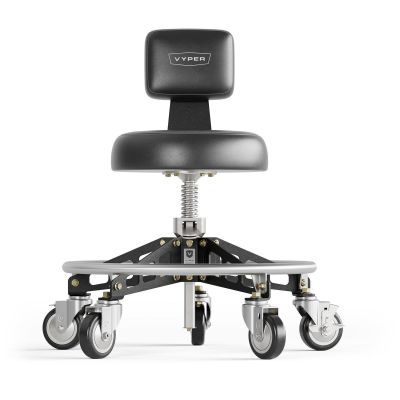 VYPRSM-B-B-QH image(0) - Vyper Industrial 400 lb Capacity Robust Steel Max Quick Height Shop Chair - Black/Black