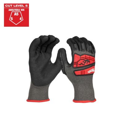 MLW48-73-8152 image(0) - Milwaukee Tool Impact Cut Level 5 Coated Nitrile Dipped Glove - L
