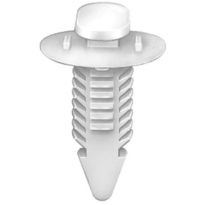 AVC17649 image(0) - AUVECO 17649 Double Head Trim Panel Retainer, (9/32 x 1/2 in Dia Top x 1/2 x 5/8 in Dia Bottom) Head, Nylon, White