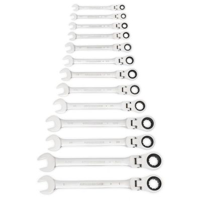 KDT9702D image(0) - GearWrench 13 Piece 72-Tooth 12 Point Flex Head Ratcheting Combination SAE Wrench Set