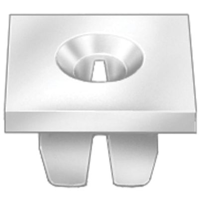 AVCAP8435 image(0) - AUVECO AP8435 Square Head License Plate Nut, 1/4 in Screw x 0.395 in W x 0.425 in OAL, Nylon