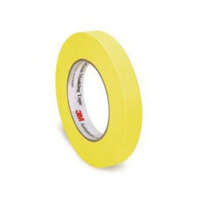 MMM6653 image(0) - 3M 06653 388N Automotive Refinishing Masking Tape, 55 m x 24 mm, 6.3 mil THK, Yellow, 388N