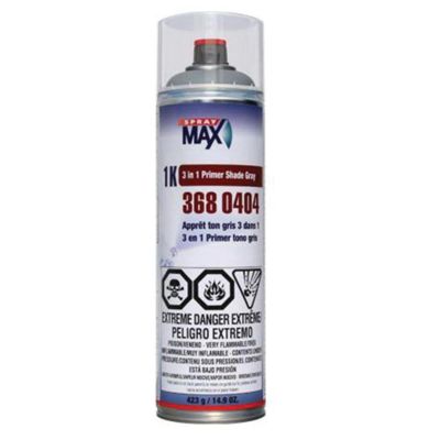 SMX3680404 image(0) - SprayMax 3680404 3 in 1 Primer, 500 mL Aerosol Can, Matte Gray, 5.4 to 8.1 sq-ft Coverage