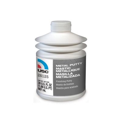USC26125 image(0) - US Chemical 26125 Metal Putty Finishing Putty, 30 oz Pumptainer Bottle, Aqua, Liquid