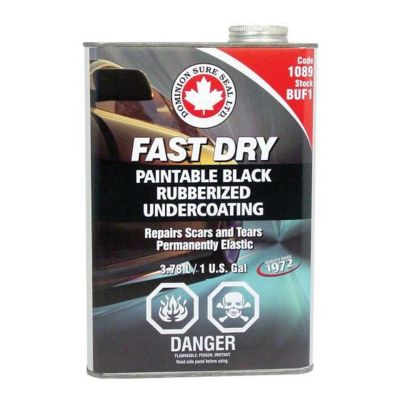 DOMBUF1 image(0) - Dominion Sure Seal BUF1 Super Protector Series Fast Dry Undercoating, 1 gal Can, Black