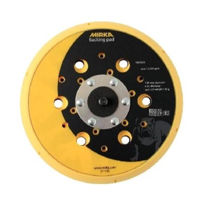 MRK916GV48 image(0) - Mirka Abrasives 916GV48 Grip Faced Vacuum Back-Up Pad, 6 in Dia, Hook and Loop Attachment