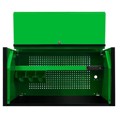 EXTDX412501HCGNBK image(0) - Extreme Tools DX Series 41in W X 25in D Extreme Power Workstation Hutch Green with Black Handle