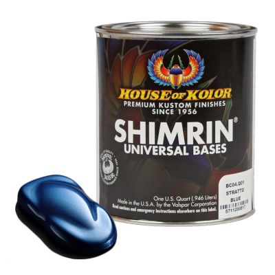 HOKC2C-BC04-Q01 image(0) - House Of Kolor SHIMRIN C2C-BC04-Q01 C2C Glamour Metallics Series Universal Basecoat, 1 qt Can, Stratto Blue
